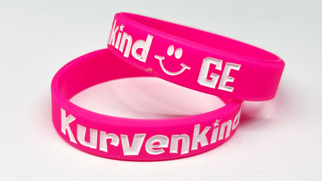 Silikonarmband - Kurvenkind pink